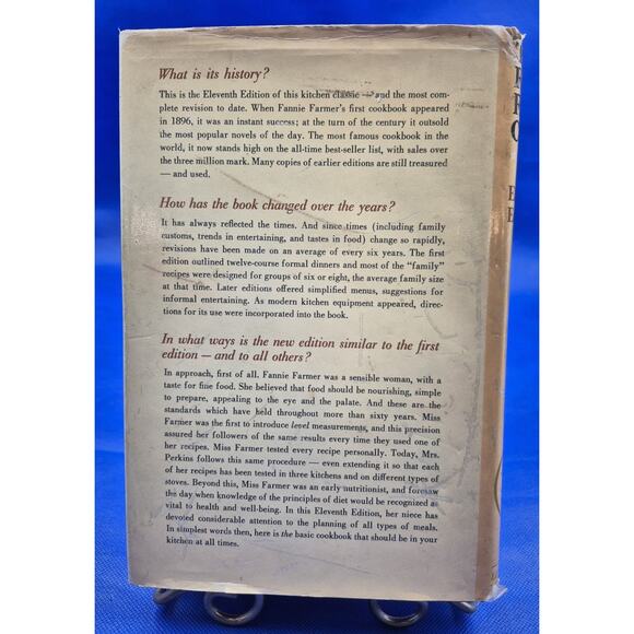 1965 Fannie Farmer Cookbook 11th Edition Hardcover Dust Jacket - Picture 4 of 10